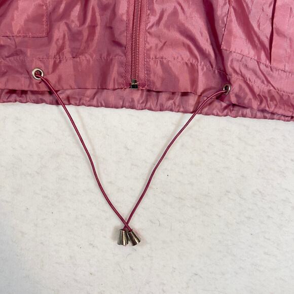 Tudor Court Vintage Raincoat Woman's Large Hide-Away Hood Drawstrings Full Zip - Picture 3 of 16